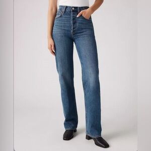 Levi's Women's Ribcage Straight Leg Blue Jeans W31 | L32